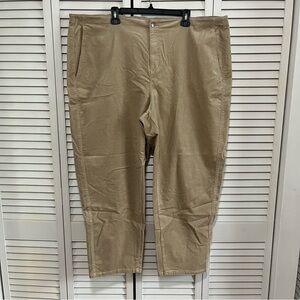 Eileen Fisher 3X Tapered Ankle Pants Corduroy Tan Beige Organic Cotton New